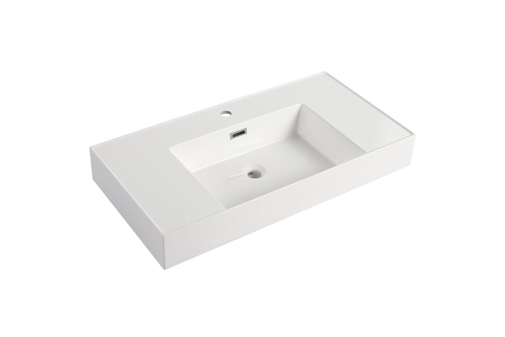 English Elm 36" Durable Bathroom Sink GRB36120MMO – Smooth Waterproof Surface, Scratch & Dirt Resistant Finish W999141532