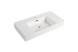 English Elm 36" Durable Bathroom Sink GRB36120MMO – Smooth Waterproof Surface, Scratch & Dirt Resistant Finish W999141532