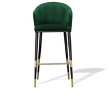 VIG Furniture Modrest Adak - Modern Glam Green with Black & Gold Barstool VGEUMC-9701CH-BS