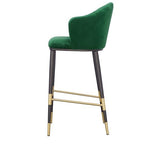 VIG Furniture Modrest Adak - Modern Glam Green with Black & Gold Barstool VGEUMC-9701CH-BS