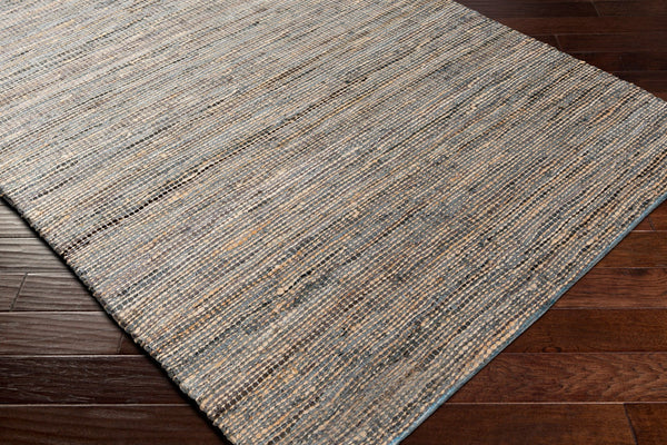 Surya Adobe Adb-1000 2' X 3' Rustic Jute & Leather Handmade Rug – Durable, Charming Décor Essential Taupe Jute,Leather Adb1000-58