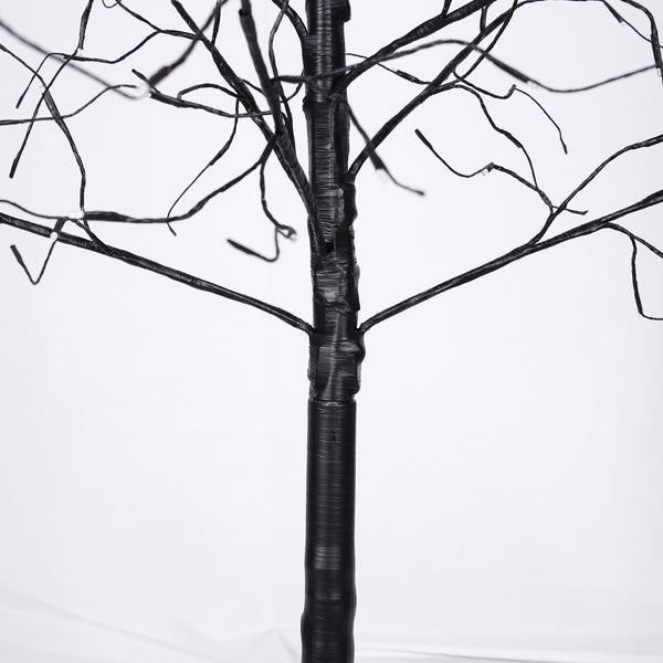 English Elm 3 Pack Halloween Spooky Tree Set with Purple LED Lights, 4ft‑6ft Hinged UV‑Resistant Indoor Decor (96) PX283443AAF