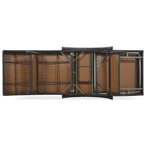English Elm K&K 80" Outdoor Wicker Chaise Lounge Set of 2 with 2000H UV Wicker, Pull-Out Side Table, 4-Position Recliner Dark Brown WF321204AAD