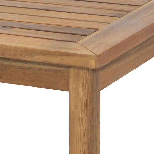 English Elm Christopher Knight Home® - SAMWELL Acacia Wood Outdoor Loveseat and Coffee Table Set with Water-Resistant Cushions, Sleek Slat Design Teak 52.75 L x 33 W x 17.75 H 70137.00BGE