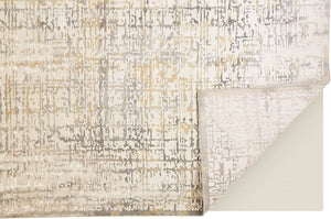 Feizy Rugs Waldor Modern High-low Pile Abstract Rug - Elegant Gold And Gray Tones For Chic Home Decor Ivory,Gray Polypropylene,Polyester 7353683fbge000h13
