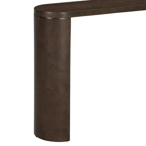 English Elm U_Style Modern Porch Table With Semi-Cylindrical Legs - Elegant Console For Foyer, Living Room & More N711P245617D-GIGA