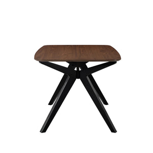 English Elm 5-pieces Mid-century Modern Dining Set Rubberwood Table Four Upholstered Chairs N768P379795L_4_N768P247991W