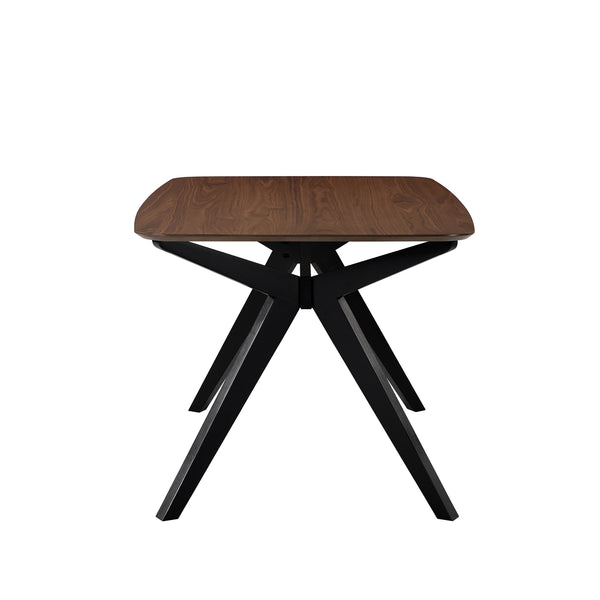 English Elm 7-pieces Mid-century Rubberwood Dining Set Seats Six with Upholstered Beige Chairs N768P379795L_6_N768P247991W