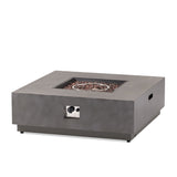 Christopher Knight Home® Noble House Square Iron Fire Pit-50 000 Btu