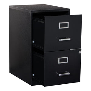 OSP Home Furnishings Metal File Cabinet Black