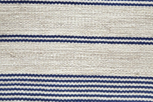 Feizy Rugs Duprine Eco-friendly Hand-woven Indoor Rug - Stylish Nautical Design With Classic Pin Stripes White,Ivory,Blue Pet,Polyester 7220560fnvy000e10