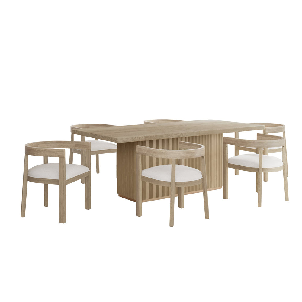 English Elm Christopher Knight Home® - 7Pcs Dining Set - Contemporary Beige Upholstered Table & 6 Tub Chairs For Stylish Dining Spaces 73989.00BGE_N771P296162A_N771P296163A