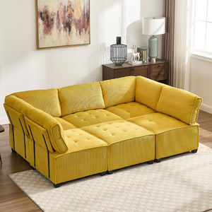 English Elm United We Win U-Shaped Modular Sectional Sofa With Reversible Chaise - Plush Comfort & Style! W1568S00153-GIGA