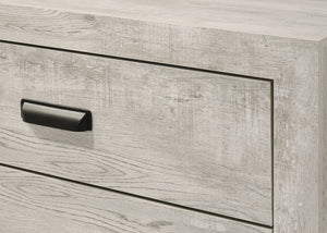 English Elm 1pc Whitewash Six Drawer Dresser Solid Wood Grain Finish Farmhouse Bedroom Storage B011P444137