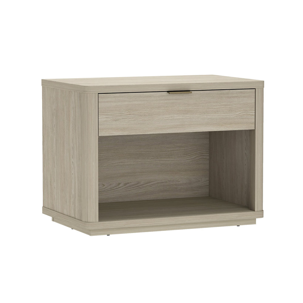 English Elm Evelyn 32" Nightstand In Natural Finish - Modern Minimalist Design With 1 Drawer & Open Shelf Storage B365P398519
