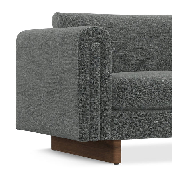 English Elm Jones 84 inch Sofa — Eco-Friendly Woven Upholstery, High-Density Foam, Durable Solid Wood Frame DARK GREY B136P364283