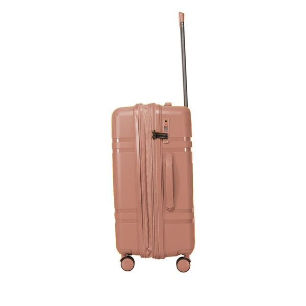 English Elm 6-piece Hard Shell Spinner Luggage Set Expandable Polypropylene with Combo Lock Rose Gold T3292P329374