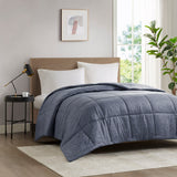 Urban Habitat Comfort Cool Jersey Knit Casual Oversized Down Alternative Comforter UH10-2505 Navy