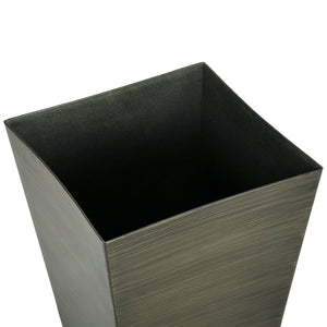 English Elm Outsunny 28" Tall Faux Wood Outdoor Planters, Set Of 3 Self-Draining, Stackable Flower Pots W2225P174505-GIGA