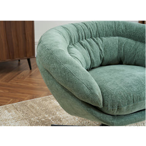 English Elm Christopher Knight Home® - Modern Chenille Office Chair 360° Swivel Accent Seat with Plush Upholstery, Compact Cozy Reading Spot Green N817P207777L