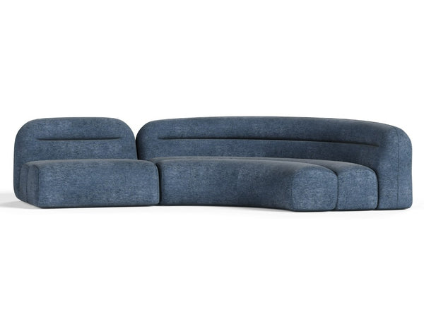 VIG Furniture Forman Modern Blue Modular Sectional Sofa — 2-Piece Armless & Corner Set, Rounded Back, Foam Comfort VGOD-ZW-23029-MOD-BLU-2-Piece Sectional