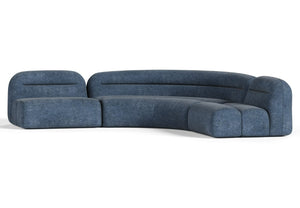 VIG Furniture Forman Coastal Blue Modular Sectional Sofa, 3-Piece Modern Rounded Back, Durable Easy-Care Fabric VGOD-ZW-23029-MOD-BLU-3-Piece Sectional