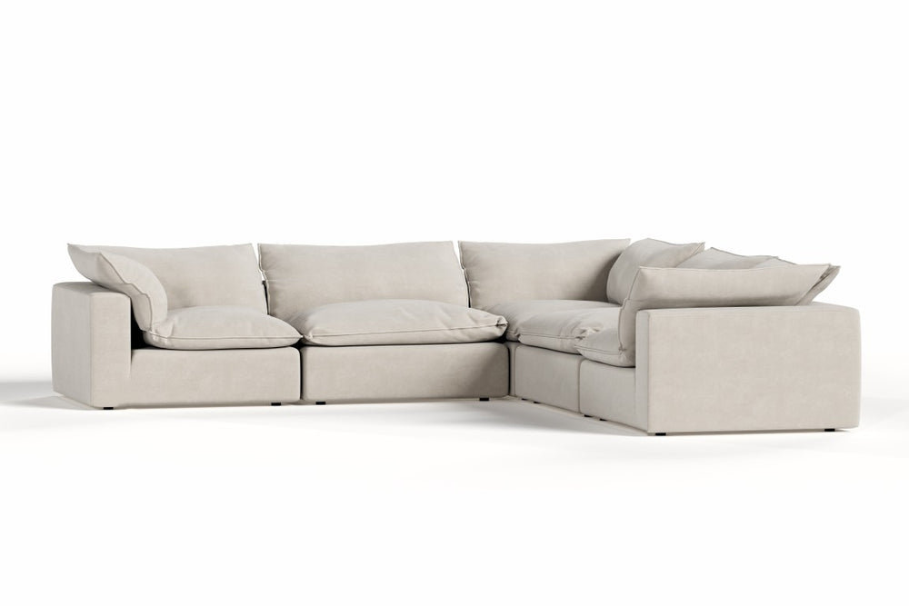 VIG Furniture Garman Modular Light Grey 5-Piece Sectional Sofa — Modern Convertible Design, Durable Comfort, Customizable Layouts VGKKKF2651-MOD-GRY-SECT-5-Piece Sectional