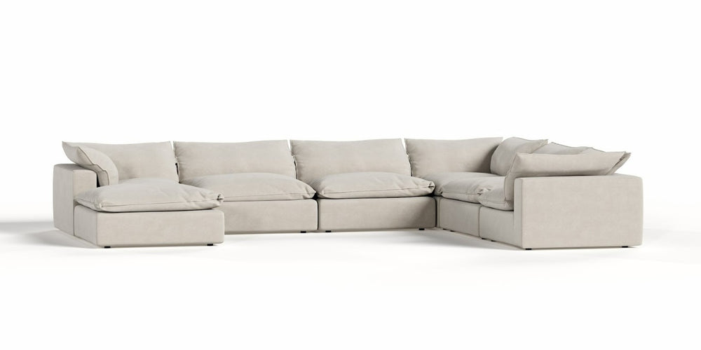VIG Furniture Garman Modern Light Grey 7-Piece Modular Sectional Sofa — Versatile, Plush Seating For Stylish Living Room Comfort VGKKKF2651-MOD-GRY-SECT-7-Piece Sectional