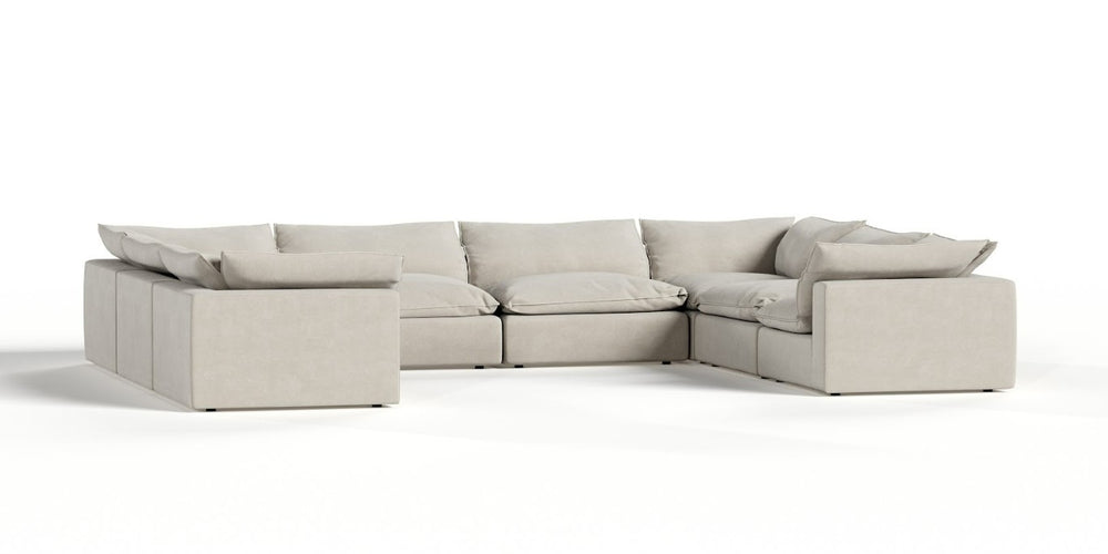 VIG Furniture Garman Modern Light Grey 8-Piece Modular Sectional Sofa — Customizable Layouts, Plush Comfort & Durable Fabric VGKKKF2651-MOD-GRY-SECT-8-Piece Sectional