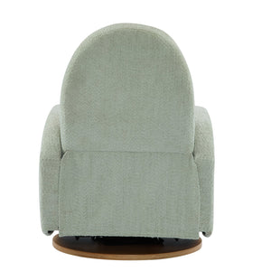 English Elm 360 Swivel Glider Recliner with Solid Wood Base Contemporary Upholstered Lounge Chair Light Green N771P363407L