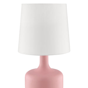 English Elm 17.25" Cheru Modern Mid-Century Touch Table Lamp – Powdered Metal Finish, 3-Way Touch-On, Sleek Decor Pink B072116251