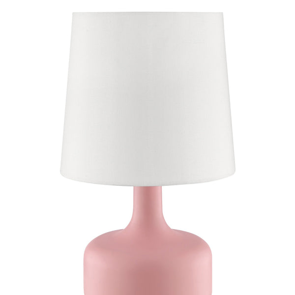 English Elm 17.25" Cheru Modern Mid-Century Touch Table Lamp – Powdered Metal Finish, 3-Way Touch-On, Sleek Decor Pink B072116251