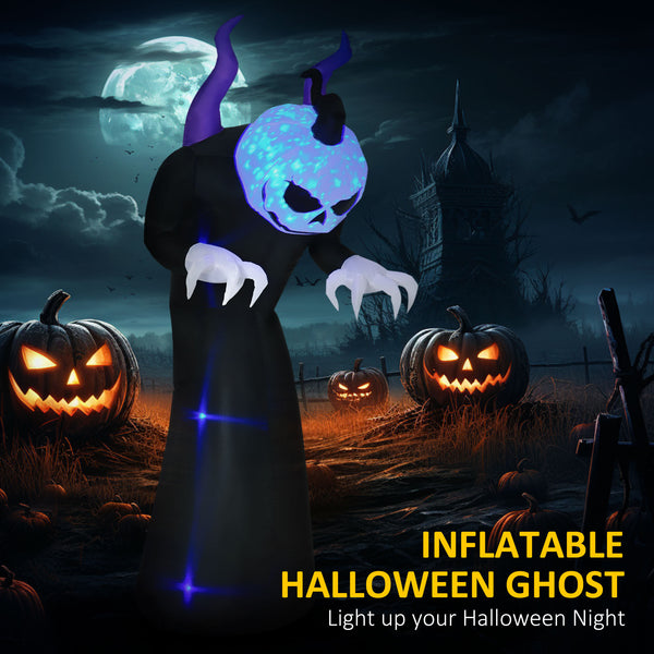 English Elm Halloween Skeleton Reaper Inflatable Yard Decor with Led Lighting Waterproof Lawn Display T3971P382674