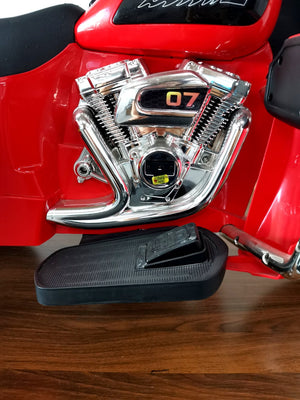 English Elm 12v Kids Electric Ride on Motorcycle with Led Lights Bluetooth Music and Storage Trunk Red W1760P237297