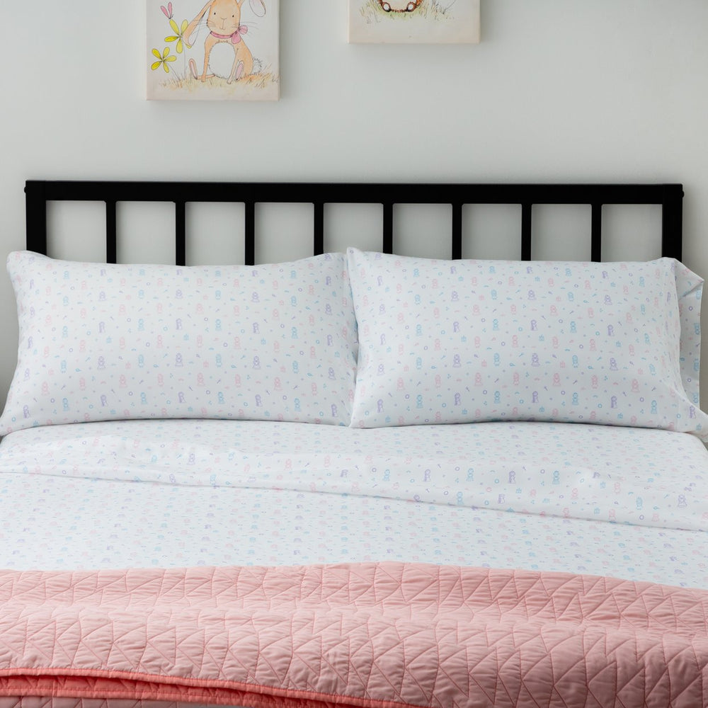 English Elm Linenspa Super Soft Microfiber Sheet Set Full with Princess Pattern—Durable, Wrinkle & Fade Resistant Cozy Bedding Pink B350P394838