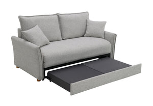 English Elm Oren Gray Chenille Sectional Sofa Sleeper w/ Queen Pull-Out, Hidden Storage, Pocket Coil Comfort B2726S00128