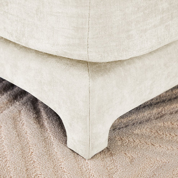 English Elm Four-Seater Chenille Sofa - Ergonomic Design, Solid Wood Frame, Lumbar Pillows, Stylish Beige Comfort W714S01200