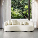 English Elm Ashcroft Furniture - Drake Japandi Style Curvy Boucle Sofa