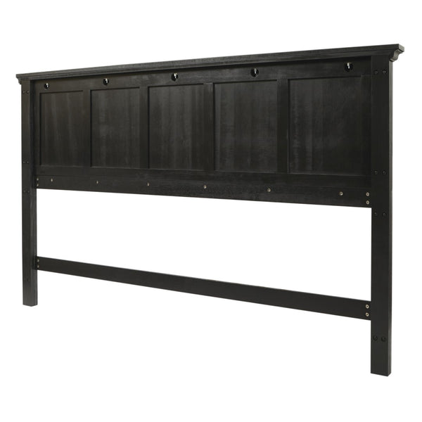 OSP Home Furnishings Farmhouse Basics King Bed Headboard Rustic Black