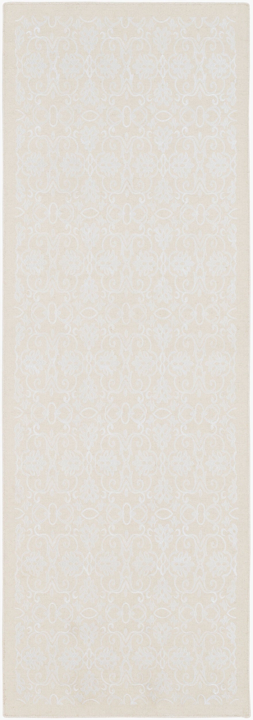 Surya Adeline 2'8" X 8' Handmade Rug - Timeless Elegance With Durable Nz Wool & Viscose For Your Home Decor Cream Wool,Viscose Ade6006-288