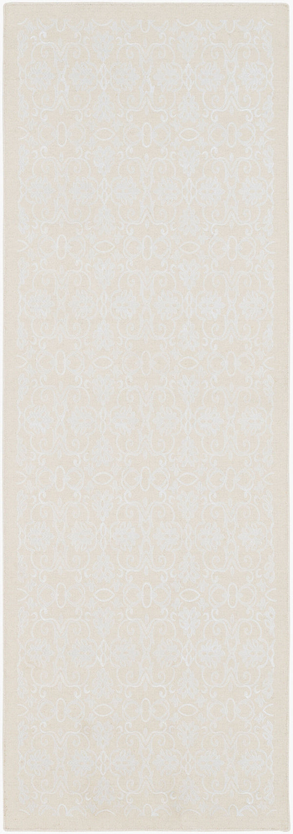 Surya Adeline 2'8" X 8' Handmade Rug - Timeless Elegance With Durable Nz Wool & Viscose For Your Home Decor Cream Wool,Viscose Ade6006-288