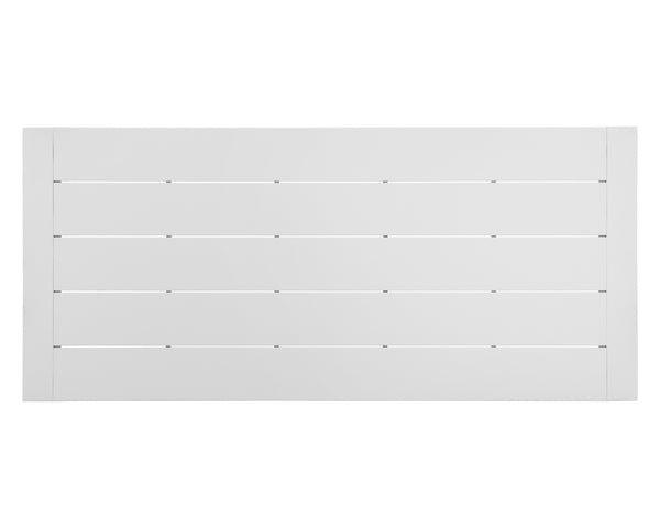 Sunpan Merano Dining Table - Modern Design with Sleek Lines and Durable Powder Coated Aluminum Frame White