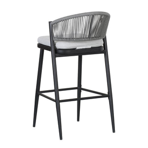English Elm Christopher Knight Home® - Outdoor 30.25" Barstool Set Of 2 - Stylish Metal Frame & Pe Rattan Backrest For Patio Comfort N772P245120B