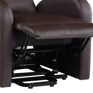 English Elm Ricardo Brown Synthetic Leather Power Lift Recliner For Effortless Comfort & Supportive Design B2726P279127-GIGA