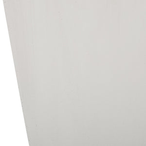 English Elm 13" Mgo Cast Stone Tapered Square Planter Architectural Matte Black Patio Accent Matte White 69574.00WHI