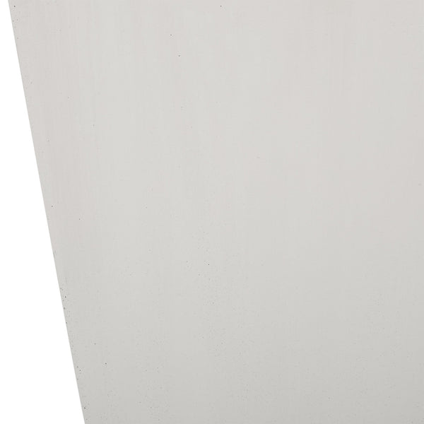 English Elm 13" Mgo Cast Stone Tapered Square Planter Architectural Matte Black Patio Accent Matte White 69574.00WHI