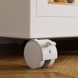 English Elm Portable Wardrobe Closet Organizer with 12 Magnetic Doors, 12 Cubes, 2 Rods, 16 Hangers — Durable PP Storage Cabinet White W2699P184784