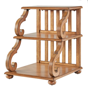 Homelegance By Top-Line Maude Scroll End Table Oak Veneer