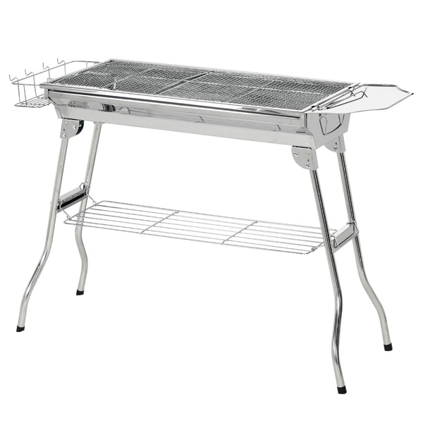 English Elm Outsunny Stainless Steel Folding Charcoal Hibachi Grill for Camping and Tailgate Use W2225P200823