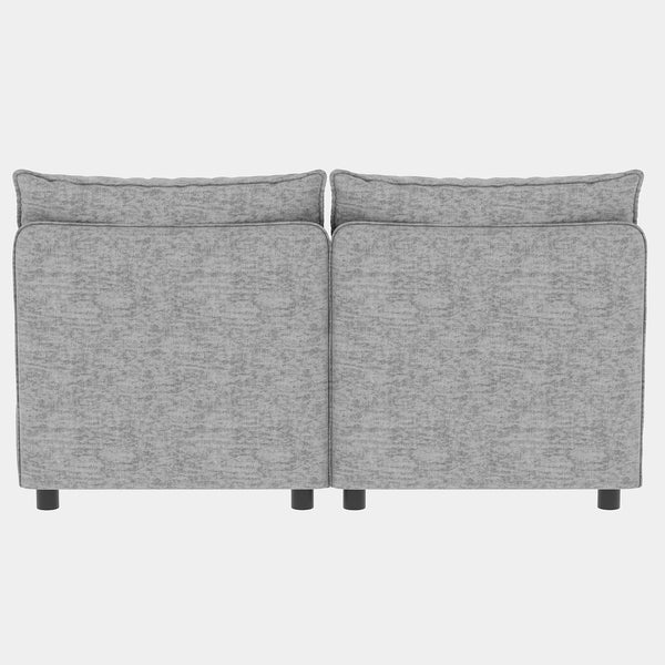 English Elm Love Seat Compact Mid Century Modern Sofa with Hidden Storage for Bedroom or Dorm Grey W680S00132